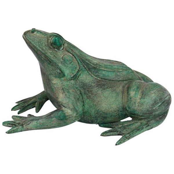 Bull Frog Cast Bronze Garden Statue Large Piped Sculpture fountains